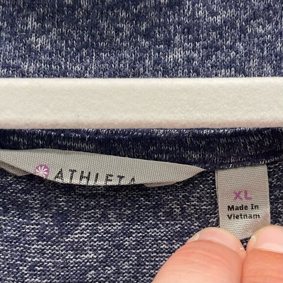 Athleta Blue Heather Grateful Cowl Neck Top - Size: XL - Picture 4 of 6